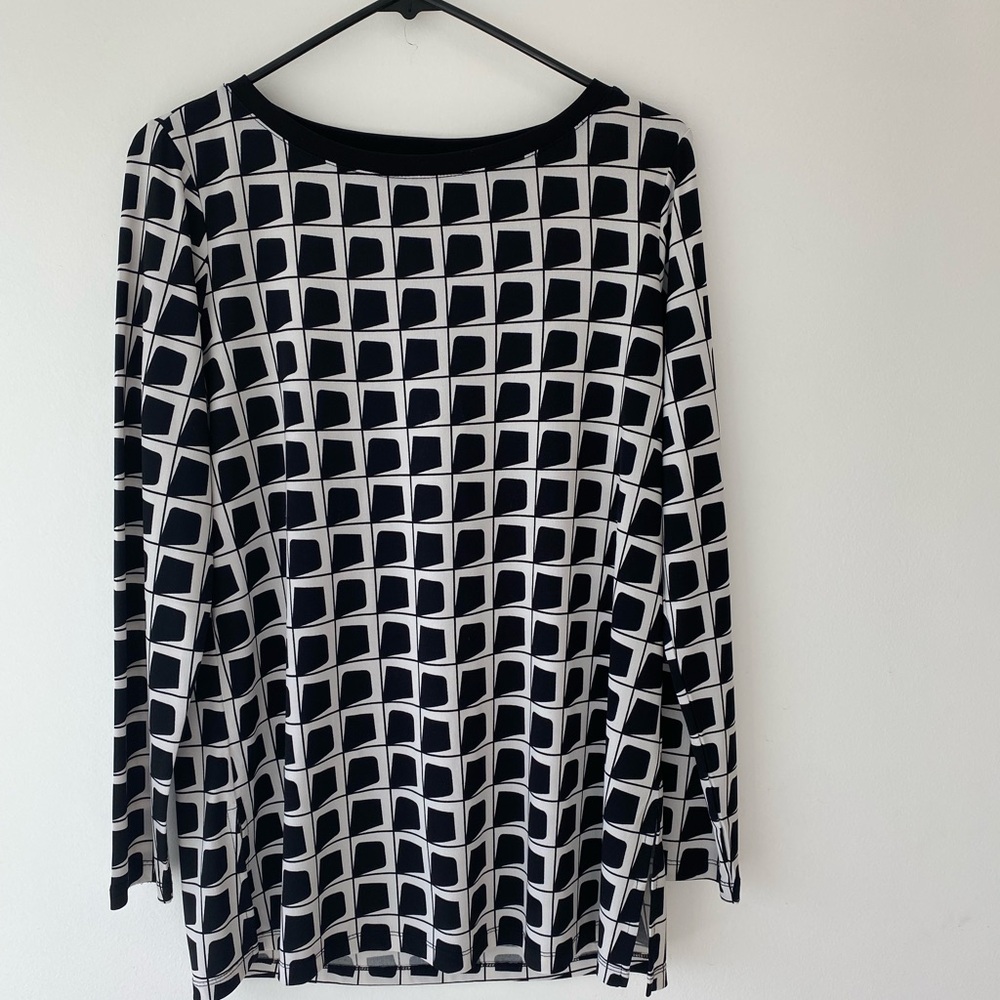 Susan Graver long sleeve tunic, liquid knits